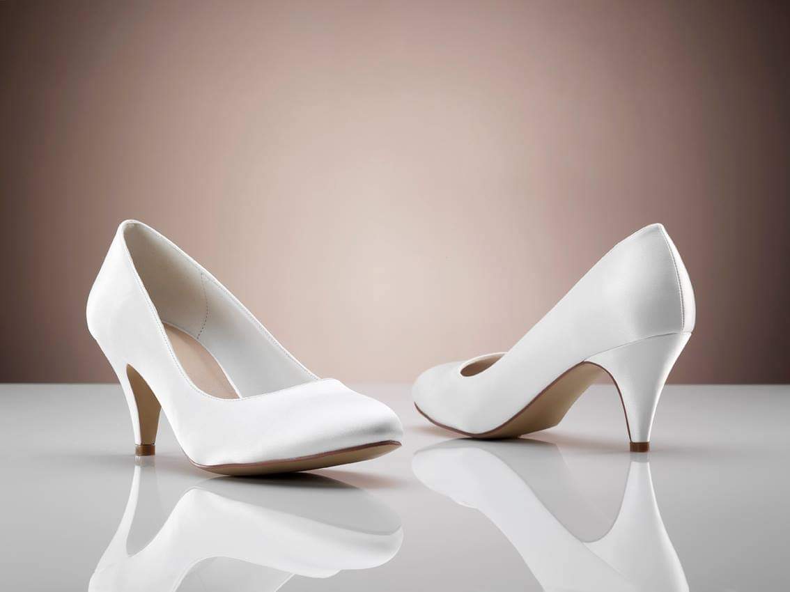 Pumps i satin